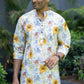 The Artistic Flowers Print Long Kurta With Foil Print