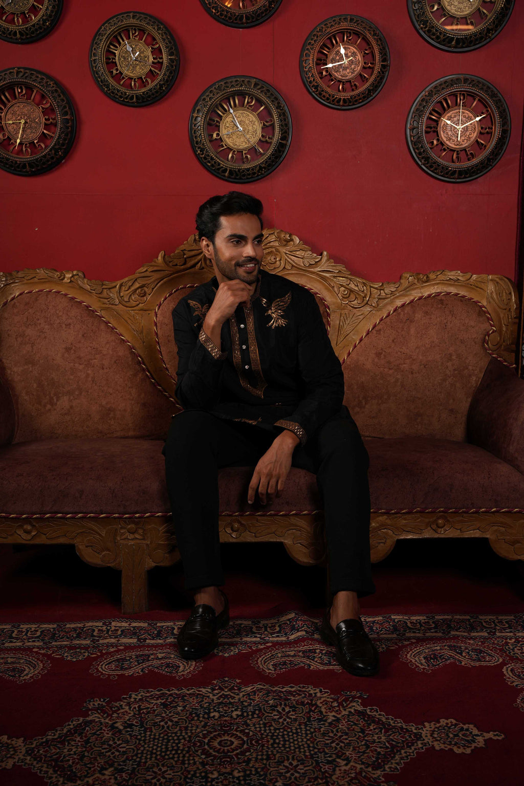 The Golden Hawk Embroidery Kurta