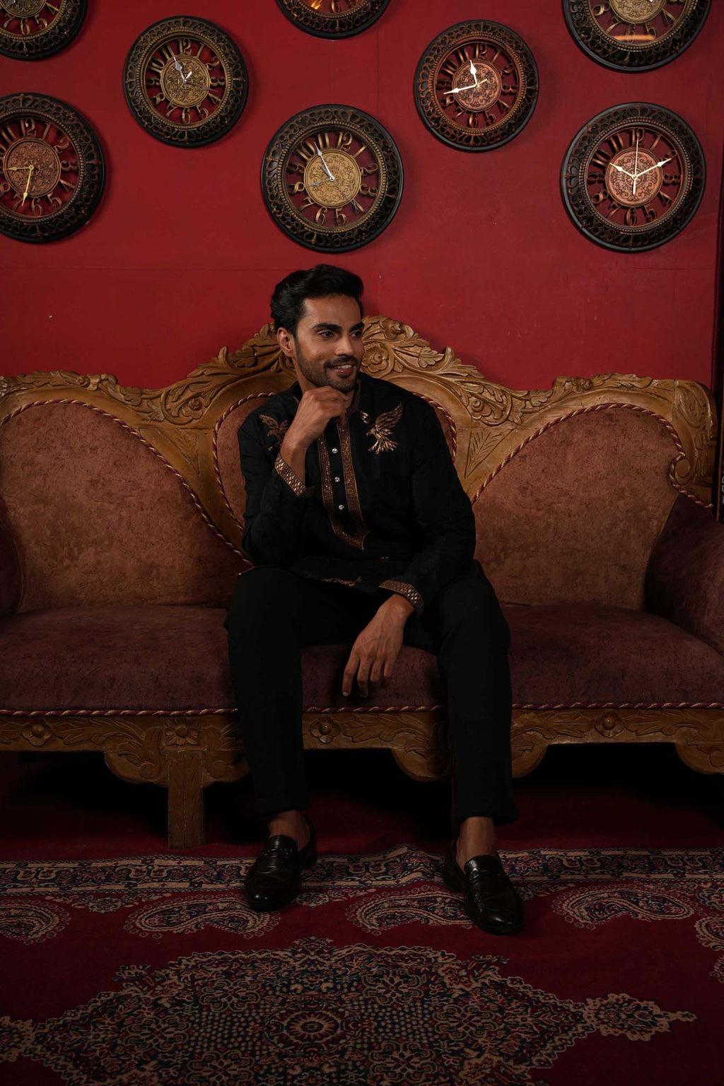 The Golden Hawk Embroidery Kurta