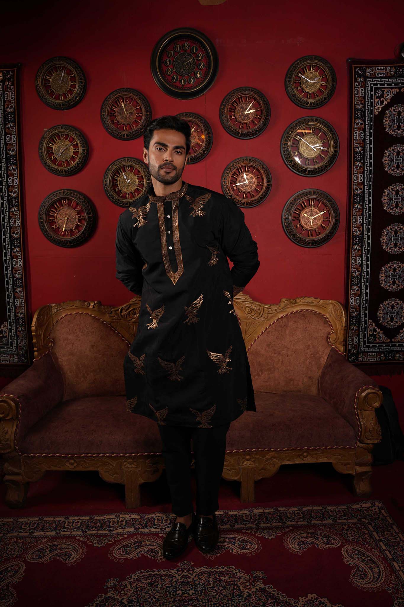 The Golden Hawk Embroidery Kurta