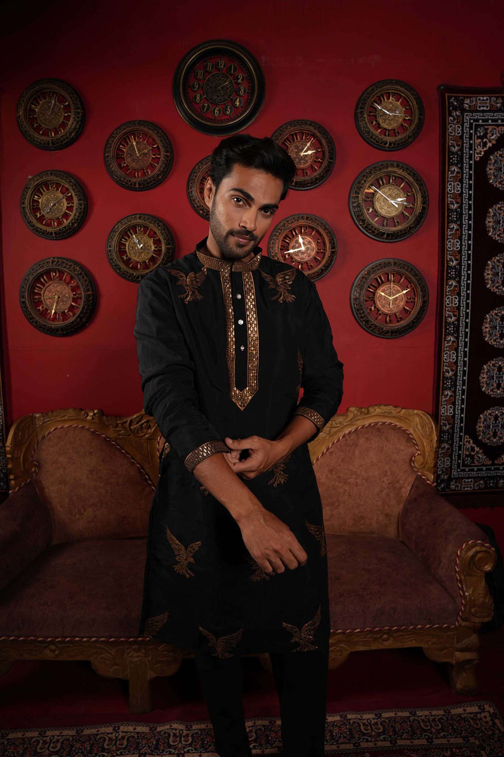 The Golden Hawk Embroidery Kurta