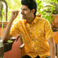 Yellow Shirt for Men With Kantha Work