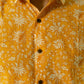 The Yellow Kantha Work Half Sleeves Shirt With All-Over Floral Print