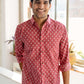 The Pink Shirt With Floral Butti Print