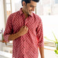 The Pink Shirt With Floral Butti Print