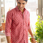 The Pink Shirt With Floral Butti Print