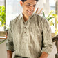The Grey Tribal-Floral Print Short Kurta
