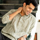 grey shirt for men with tribal print