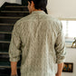The Grey Tribal-Floral Print Short Kurta