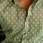 Men's Green Shirt With Floral Print