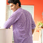Purple short kurta for men
