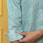 The Pastel Blue And White Geometric Print Shirt