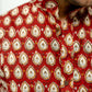 The Bagru Red Floral Print Short Kurta