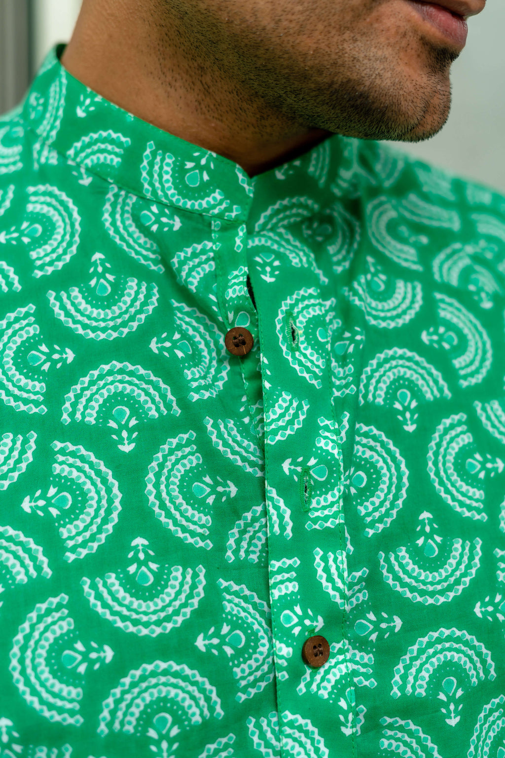 Green Colour Short Kurta