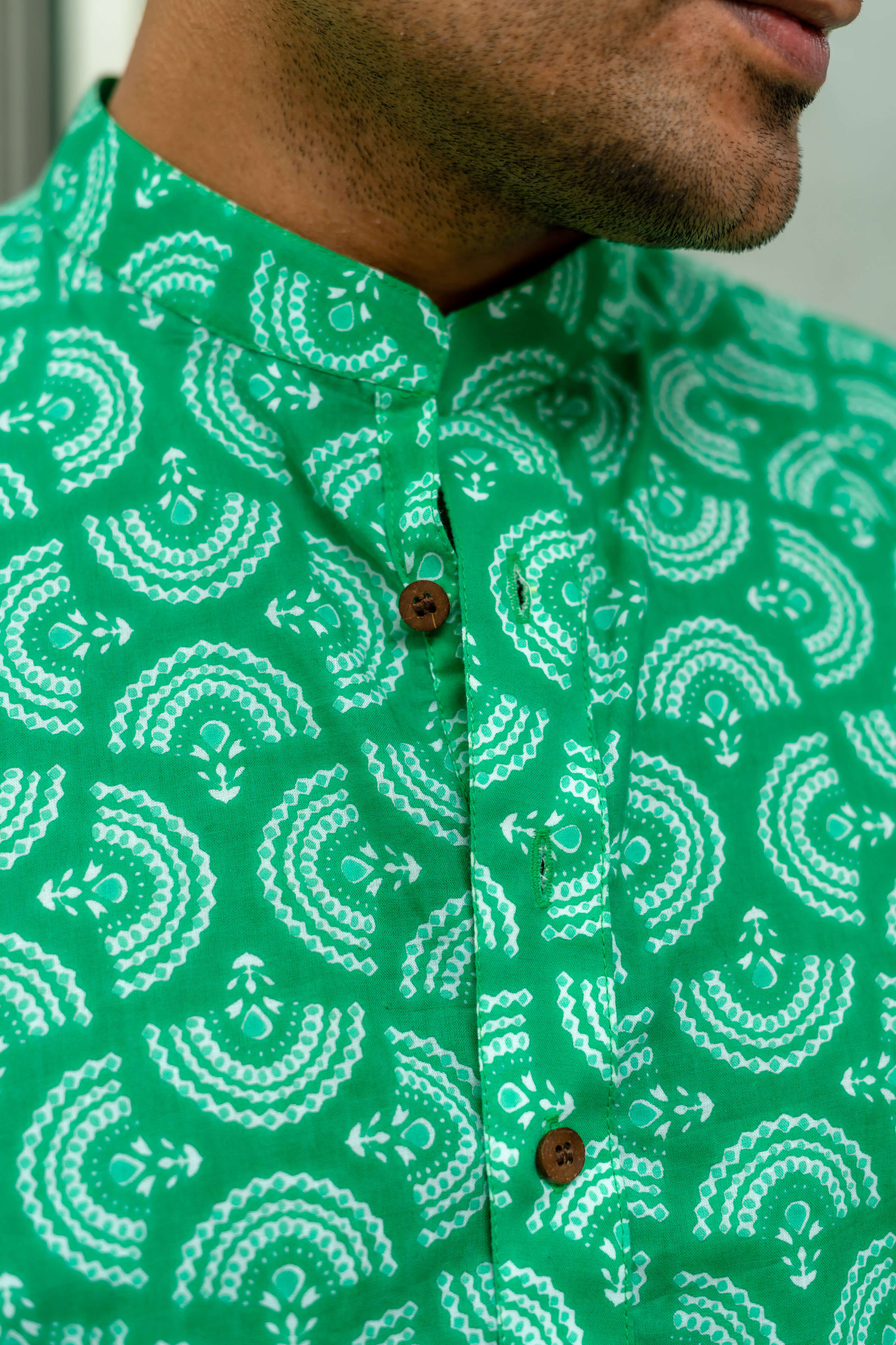 Green Colour Short Kurta