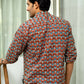 The Brick Color Short Kurta With Ethnic Tribal Print