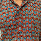 The Brick Color Short Kurta With Ethnic Tribal Print