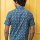 The Navy Blue All-Over Floral Print Half Sleeves Shirt