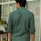 The Green And Mustard Tribal Zig-Zag Print Shirt