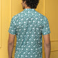 The Emerald Green All-Over Floral Print Half Sleeves Short Kurta