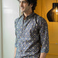 The Blue Ajrak Geometric Print Shirt