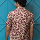 The Maroon All-Over Floral Foil Print Half Sleeves Shirt