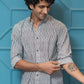 The White And Black Tribal Stripe Print Shirt