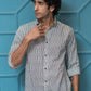 The White And Black Tribal Stripe Print Shirt