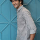 The White And Black Tribal Stripe Print Shirt