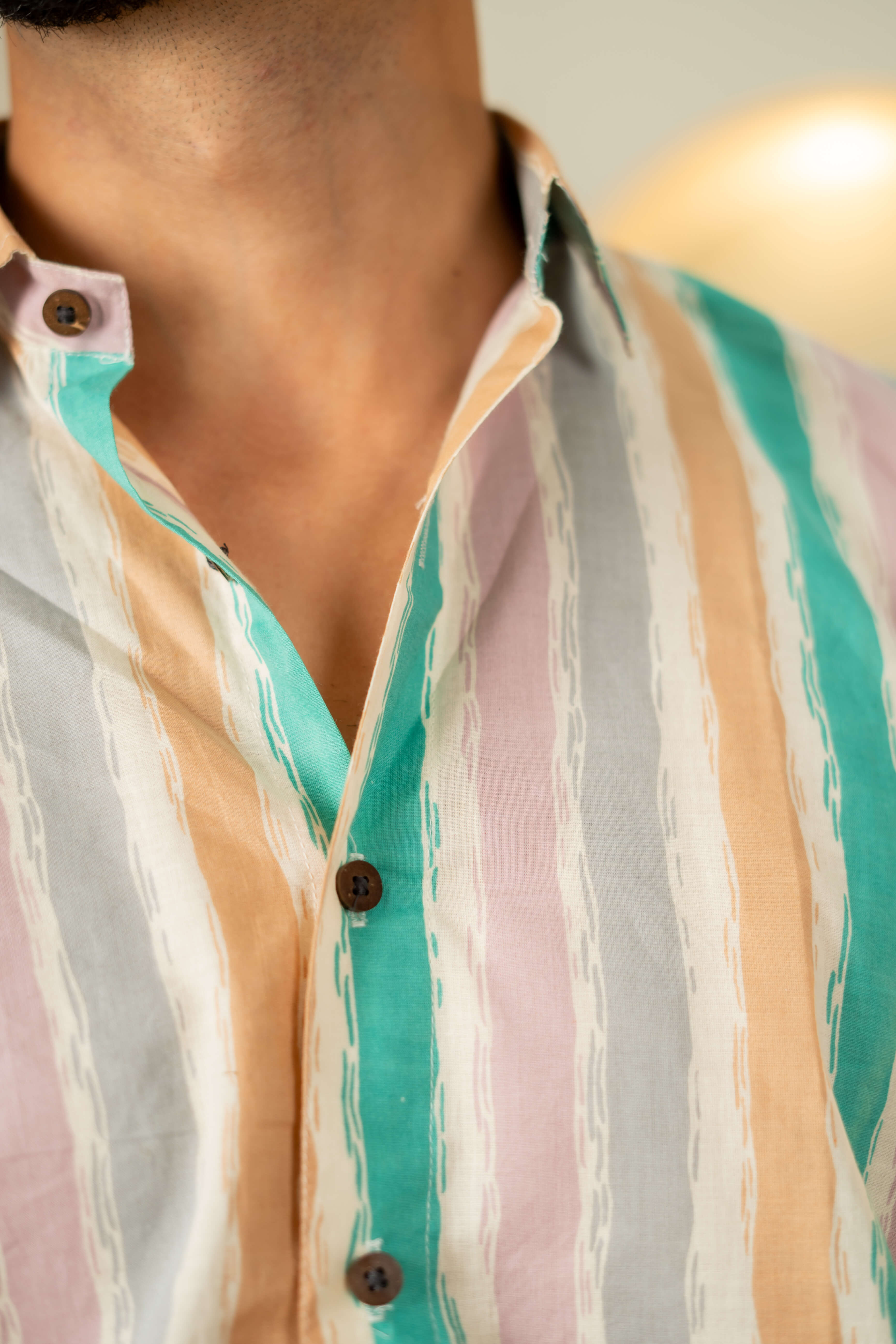 The Multicolor Pastel Stripe Printed Shirt