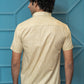 The Light Mustard Tribal Print Half Sleeves Shirt