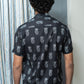 The Black Half Sleeves Shirt With White Flower Print