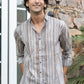 The Beige Tribal Stripe Print Shirt