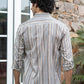 The Beige Tribal Stripe Print Shirt