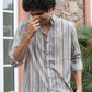 The Beige Tribal Stripe Print Shirt