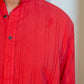 Close up look of men's red color long kurta