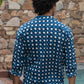 The Indigo Blue Petal Print Short Kurta