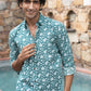 The Emerald Green All-Over Floral Print Shirt