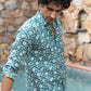 The Emerald Green All-Over Floral Print Shirt