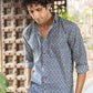 The Blue Spherical Geometric Print Shirt