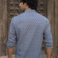The Blue Spherical Geometric Print Short Kurta
