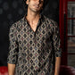 The Classy Black Shirt With Tribal Print