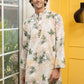 The Tropical Foil Print Long Kurta