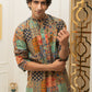 The Patchwork Multicolour Foil Print Long Kurta