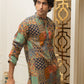 The Patchwork Multicolour Foil Print Long Kurta