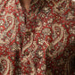 The Muslin Blood Red Colour With Ethnic Paisley Print Long Kurta