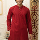 The Maroon Chikan Kari Long Kurta