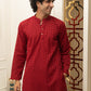 The Maroon Chikan Kari Long Kurta