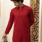 The Maroon Chikan Kari Long Kurta