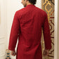 The Maroon Chikan Kari Long Kurta